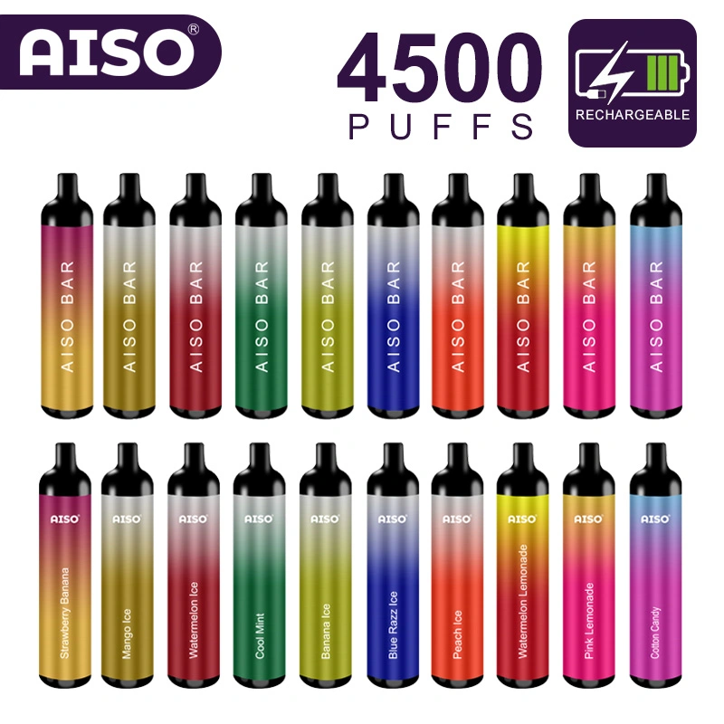 USA Hot Sales Fruit Disposable Vapes 4500puffs Aiso Bar Prefilled 12ml Wholesale Vape