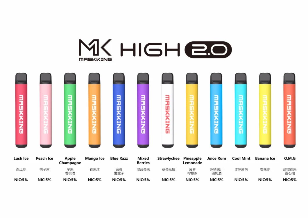 Maskking 2ml 500puffs Disposable Electronic Ecigarette Vape Pen Device